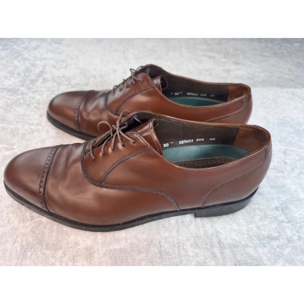 Florsheim Mens Brown Leather Cap Toe‎ Oxford Dress Shoes Size 11.5 D